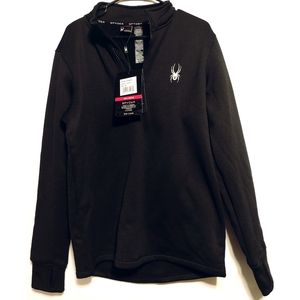 NWT Spyder quarter zip up fleece lining pullover M